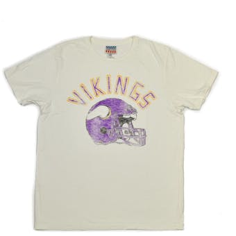 Minnesota Vikings Junk Food White Kickoff Tee Shirt (Adult L)