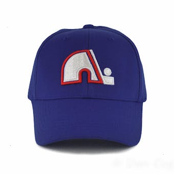 Quebec Nordiques Old Time Hockey Replicant Royal Structured Stretch Fit Hat (Adult One Size)