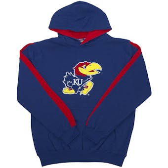 Kansas Jayhawks Colosseum Blue Youth Rally Pullover Hoodie (Youth XL)