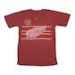 Detroit Red Wings #40 Henrik Zetterberg Reebok Red Pigment Player Tee Shirt (Adult L)