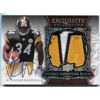 2008 Exquisite Collection Silver Holofoil #171 Rashard Mendenhall Patch Auto /25