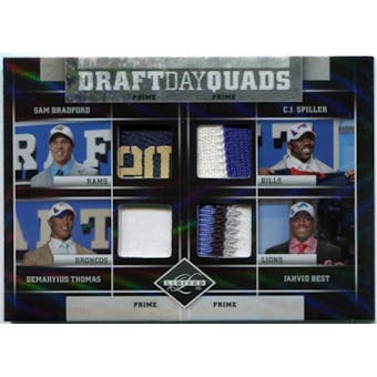 2010 Limited Draft Day Quads Prime #3 Sam Bradford C.J. Spiller Demaryius Thomas Jahvid Best 3/4 Patch