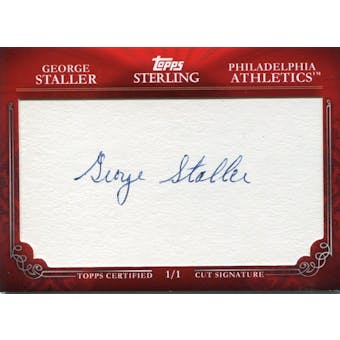 2010 Topps Sterling Cut Signature Autograph George Staller 1/1