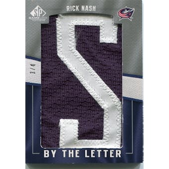 2007/08 Upper Deck SP Game Used By The Letter 'S' #BLRN Rick Nash 3/4