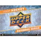 2020/21 Upper Deck Extended Series Hockey Fat Pack 6-Box Case