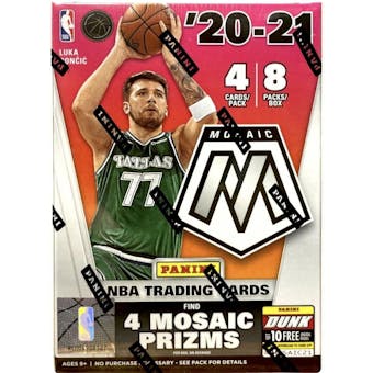 2020/21 Panini Mosaic Basketball 8-Pack Blaster Box (Orange Fluorescent Prizms!) (Lot of 6)