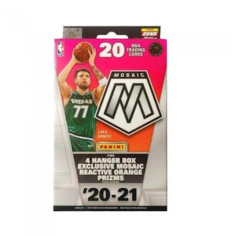 2020/21 Panini Mosaic Basketball Hanger Box (Reactive Orange Prizms!) (Lot of 6)
