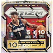 2020/21 Panini Prizm Basketball 50-Card Mega Box (Pink Ice Prizms!)