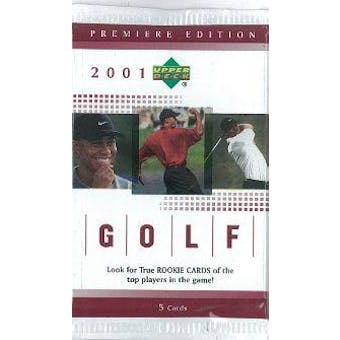 2001 Upper Deck Golf Retail Pack - Tiger Woods Rookie!
