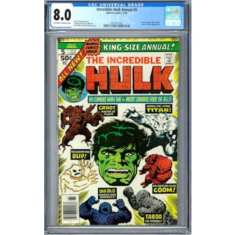 Incredible Hulk Annual #5 CGC 8.0 (OW-W) *2002457002*