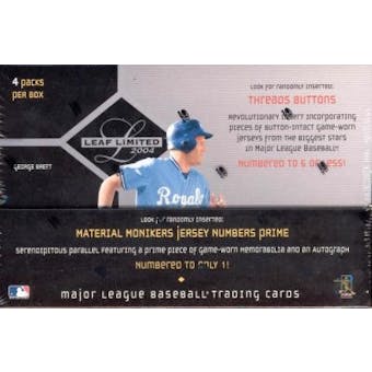 2004 Leaf Limited Baseball Hobby Box