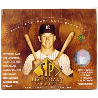 2004 Upper Deck SP Legendary Cuts Baseball Hobby Box