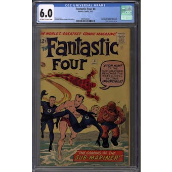 Fantastic Four #4 CGC 6.0 (OW-W) *2007926001*