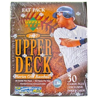 2007 Upper Deck Series 1 Baseball Fat Pack Box (18 Packs)