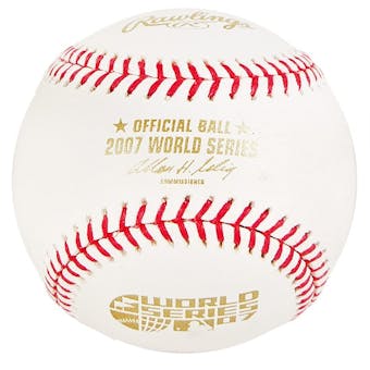 Rawlings 2007 World Series Commemorative Official Baseball (Slightly Stained)