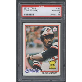 1978 Topps Baseball #36 Eddie Murray Rookie PSA 8 (NM-MT) *7725