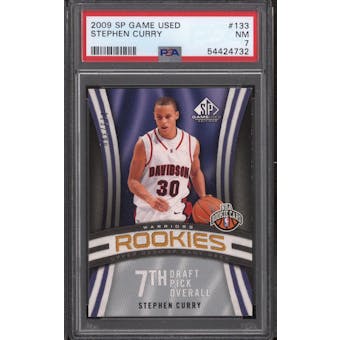 2009/10 SP Game Used Stephen Curry Rookies 113/399 #133 PSA 7 (Near Mint)