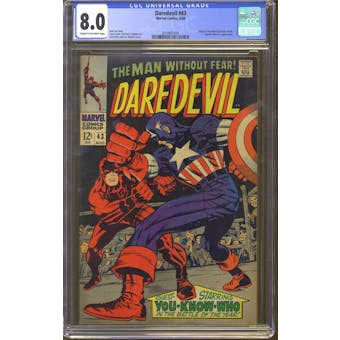 Daredevil #43 CGC 8.0 (C-OW) *2010661001* - (Hit Parade Inventory)