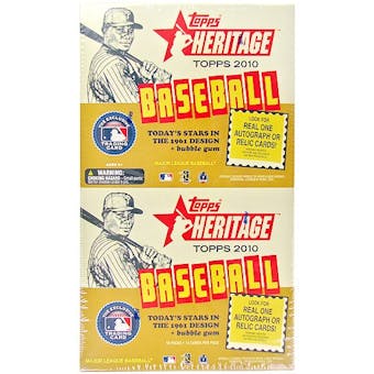 2010 Topps Heritage Baseball Rack Pack Box (18 Packs)
