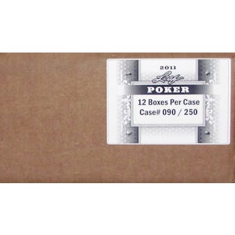 2011 Leaf Poker Trading Cards Hobby 12-Box Case