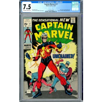 Captain Marvel #17 CGC 7.5 (OW-W) *2012616008*