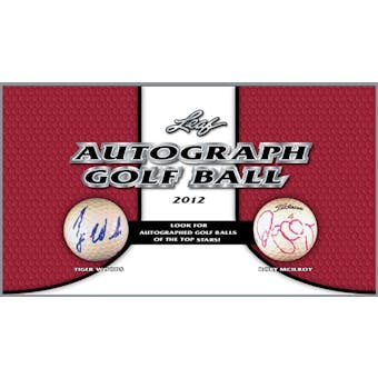 2012 Leaf Autographed Golf Ball Hobby Box