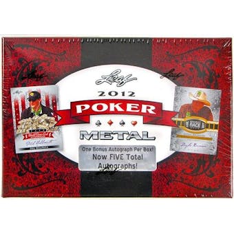 2012 Leaf Metal Poker Trading Cards Hobby Box
