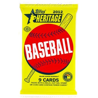 2012 Topps Heritage Baseball Hobby Pack
