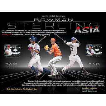 2013 Bowman Sterling Baseball Asia Edition Hobby Case #3 - DACW Live 28 Spot Random Break