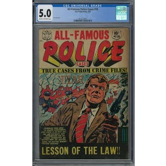 All-Famous Police Cases #16 CGC 5.0 (C-OW) *2013222007*