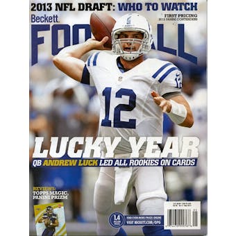 2013 Beckett Football Monthly Price Guide (#268 May) (Luck)