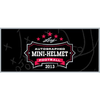 2013 Leaf Autographed Mini Helmet Edition Football Hobby 8-Box Case