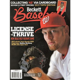 2013 Beckett Baseball Monthly Price Guide (#867 June) (Strasburg)