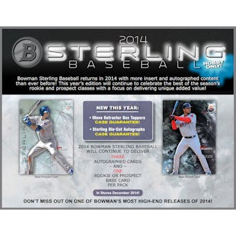 2014 Bowman Sterling Baseball Hobby Pack
