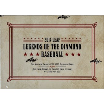 2014 Leaf Legends of the Diamond Baseball Hobby Box