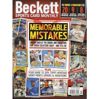 2014 Beckett Sports Card Monthly Price Guide (#350 May) (Memorable Mistakes)