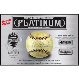 2014 TriStar Hidden Treasures Platinum Baseball Hobby Box