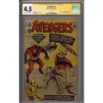 Avengers #2 Stan Lee Signature Series CGC 4.5 (OW-W) *2015509002*