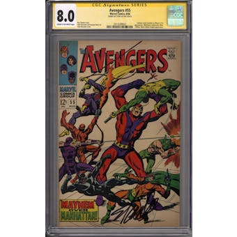 Avengers #55 Stan Lee Signature Series CGC 8.0 (C-OW) *2015509003*