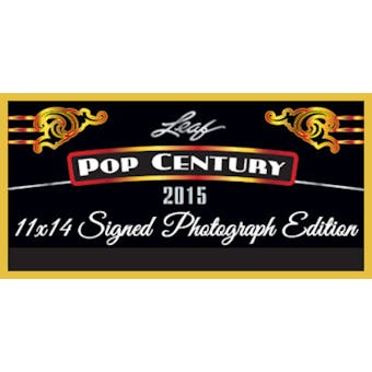 2015 Leaf Pop Century 11 x 14 Signed Photograph Edition Hobby 10-Box Case