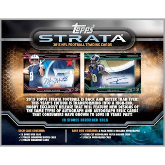 2015 Topps Strata Football Hobby 12-Box Case - DACW Live 30 Spot Random Team Break #1