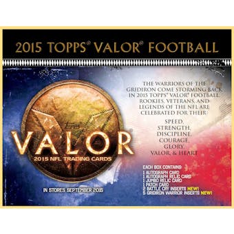 2015 Topps Valor Football Hobby 12-Box Case - DACW Live 32 Spot Random Team Break #1