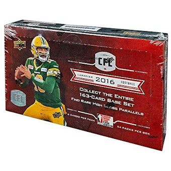 2016 Upper Deck CFL Football Hobby Box