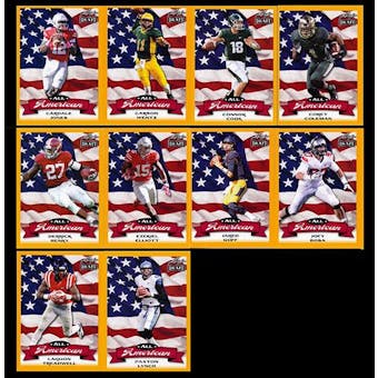 2016 Leaf Draft All-American Football Gold Parallel Set (10 Cards) (Only 25 Sets Produced!)