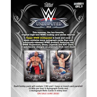 2016 Topps WWE Undisputed Wrestling Hobby 8-Box Case- DACW Live 20 Spot Draft Break #1