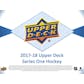 2017/18 Upper Deck Series 1 Hockey Retail Pack