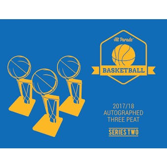 2017/18 Hit Parade Autographed THREE PEAT Basketball Edition Hobby Box - Series 2 - Curry, Thompson, Durant!!