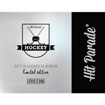 2017/18 Hit Parade Hockey Platinum Limited Edition - Series 1 - Hobby Box /100 McDavid-Matthews-Gretzky-Barzal