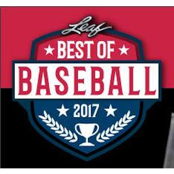 2017 Leaf Best Of Baseball Hobby 5-Box Case- DACW Live Random Hit Break #1