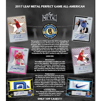 2017 Leaf Metal Perfect Game All-American Baseball Hobby Box